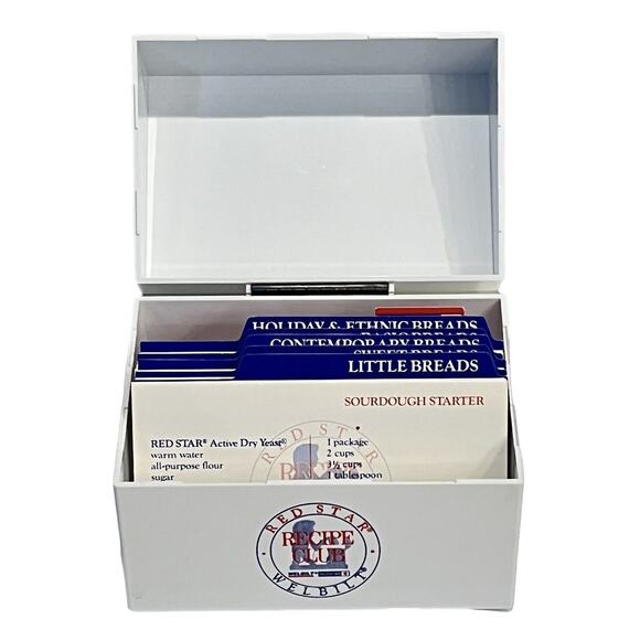 VTG Red Star Recipe Club Welbilt Bread Machine Recipe Cards & Recipe Box Indexed - Picture 1 of 7